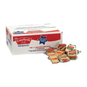 Crawfords Mini Pack Biscuits Assorted (Pack of 100) - FW841  - 1
