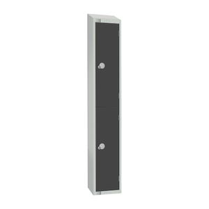 Elite Double Door Electronic Combination Locker with Sloping Top Graphite Grey - GR692-ELS  - 1