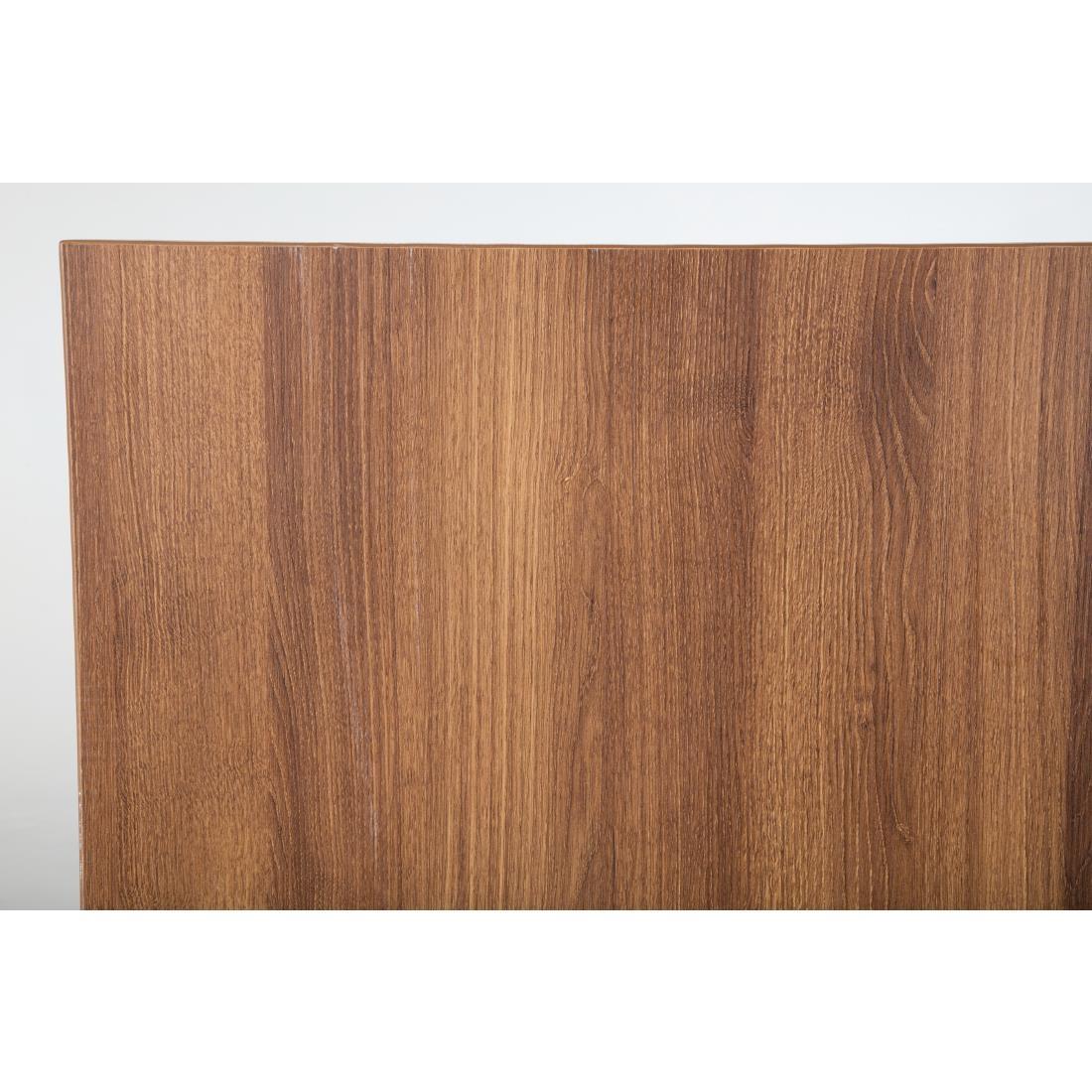 Bolero Pre-drilled Rectangular Table Top Rustic Oak 1100(W) x 700(D)mm - DT442  - 6