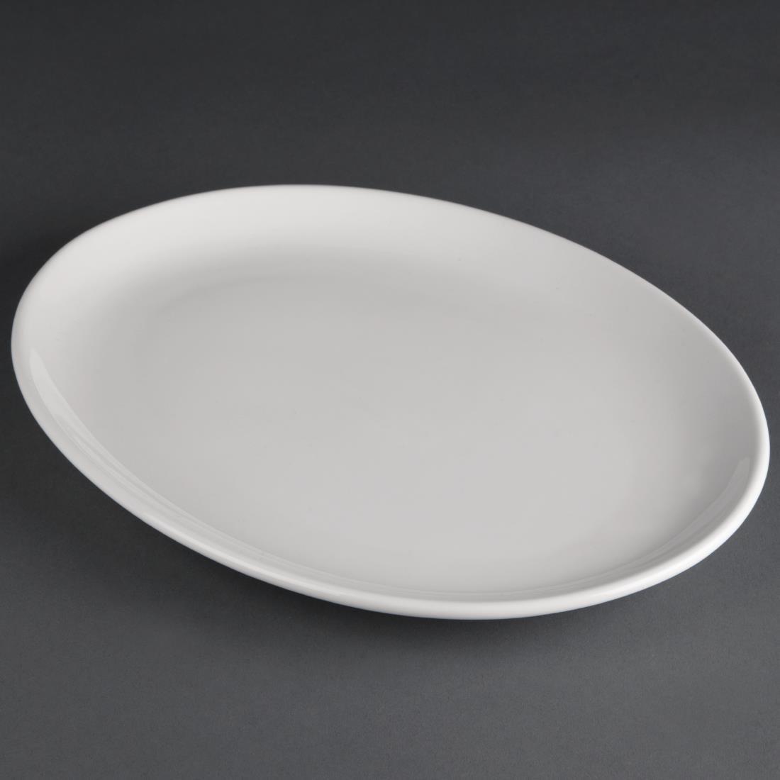 Olympia Athena Oval Coupe Plates 305 x 241 mm (Pack of 6) - CC212  - 3