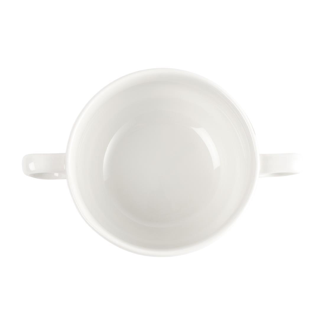 Churchill Whiteware Handled Soup Bowls 398ml (Pack of 24) - P283  - 2