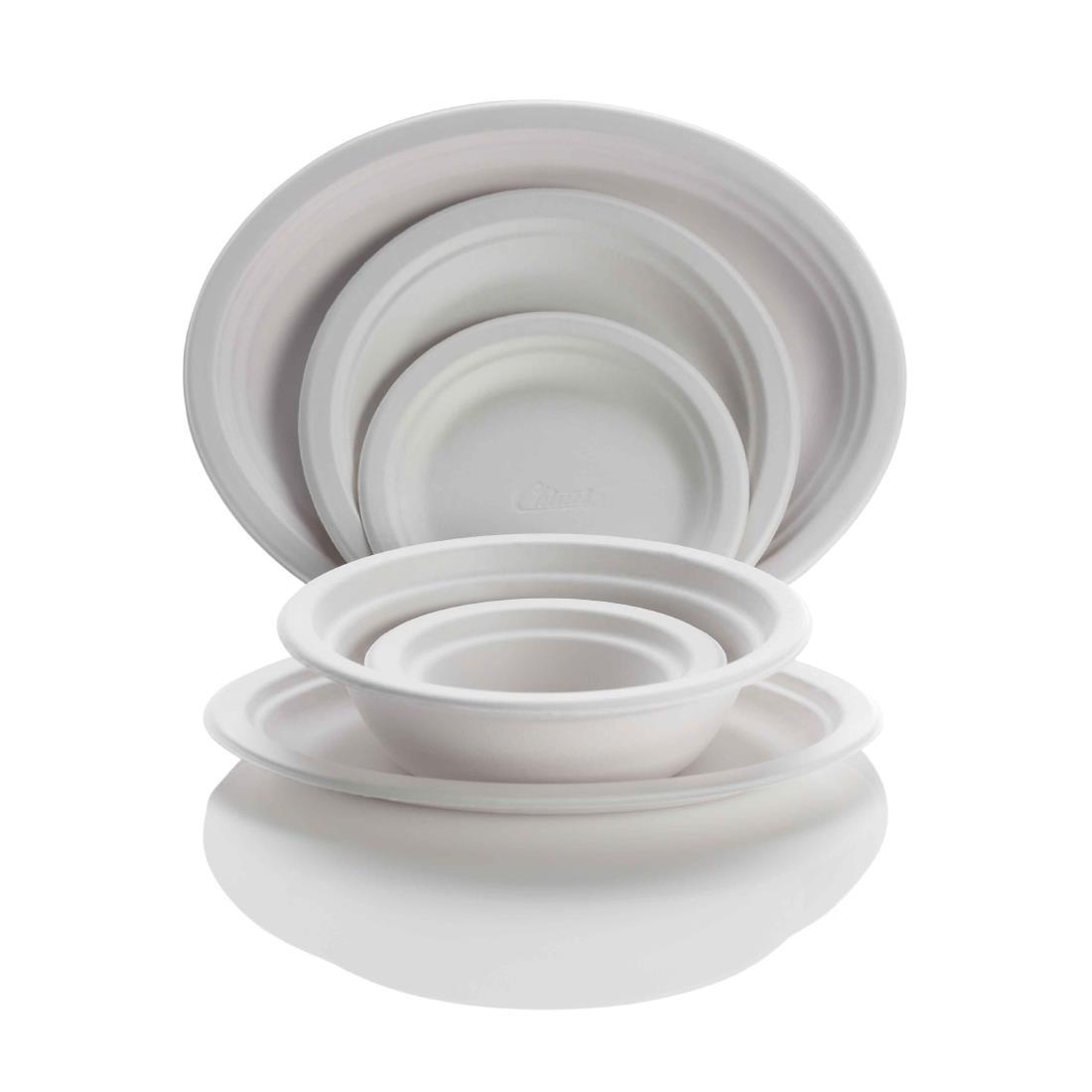 Huhtamaki Compostable Moulded Fibre Chinet Plates 170mm (Pack of 175) - CM147  - 2