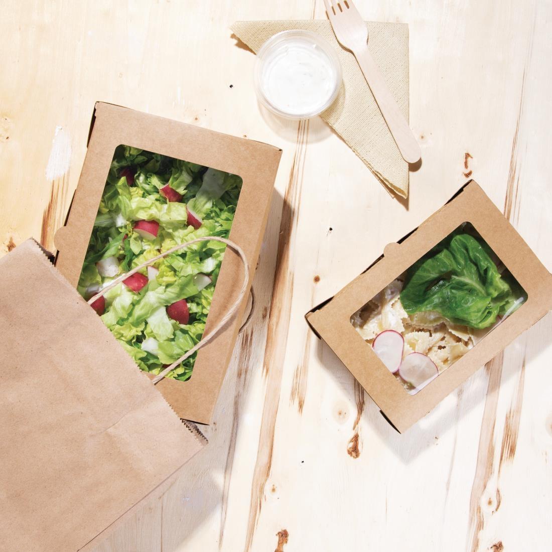 Fiesta Recyclable Salad Box with PET Window 700ml (Pack of 200) - FN897  - 3