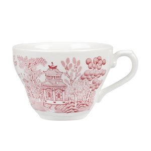 Churchill Vintage Prints Willow Georgian Teacup Cranberry 200ml (Pack of 12) - GL474  - 1