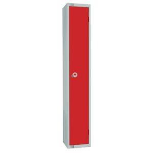 Elite Single Door Padlock Locker Red - W979-P  - 1