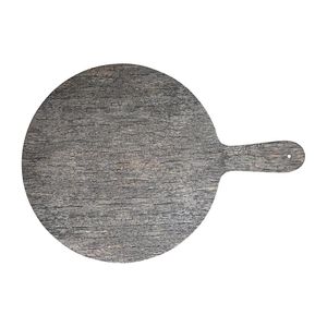 Churchill Alchemy Buffet Handled Melamine Round Paddle Boards Distressed Wood 450mm - DW762  - 1