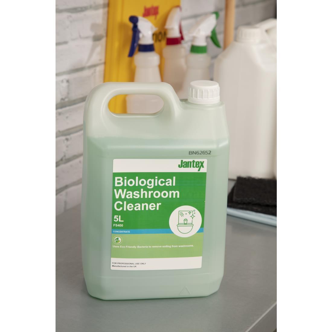 Jantex Green Biological Washroom Cleaner Concentrate 5Ltr - FS400  - 5