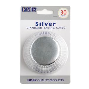 PME Cupcake Baking Cases Silver (Pack of 30) - GE846  - 1