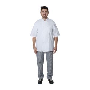 Chefs Works Montreal Cool Vent Unisex Short Sleeve Chefs Jacket White 3XL - A914-3XL  - 7