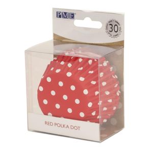 PME Cupcake Foil Lined Baking Cases Polka Dot (Pack of 30) - GE849  - 1