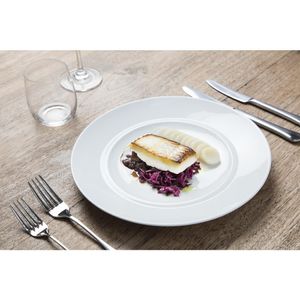 Royal Porcelain Classic White Flat Plate 230mm (Pack of 12) - GT936  - 7