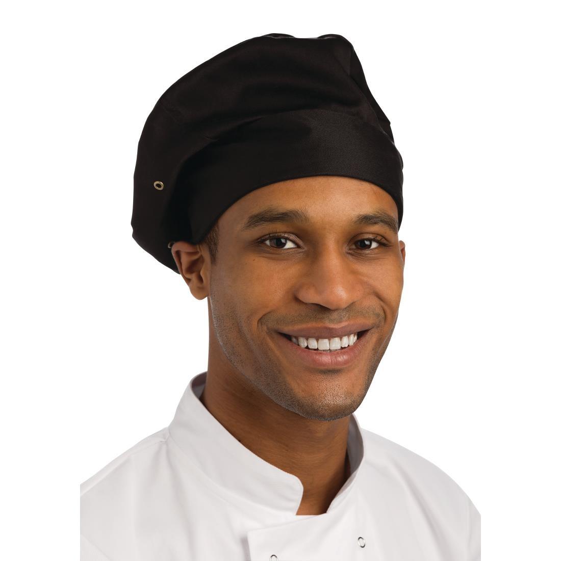 Chef Works Toque Chefs Hat Black - A962  - 1