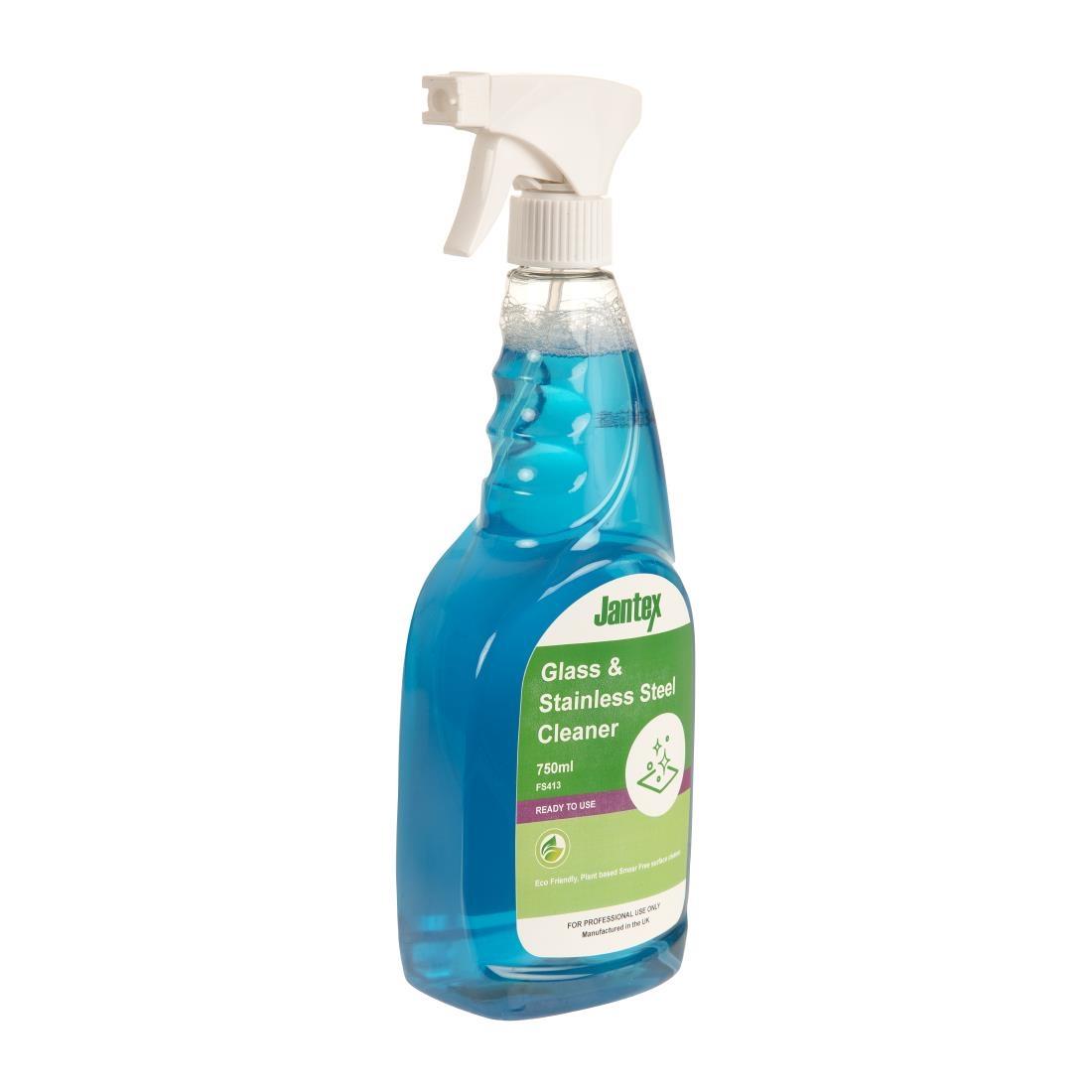 Jantex Green Glass and Stainless Steel Cleaner Ready To Use 750ml - FS413  - 2