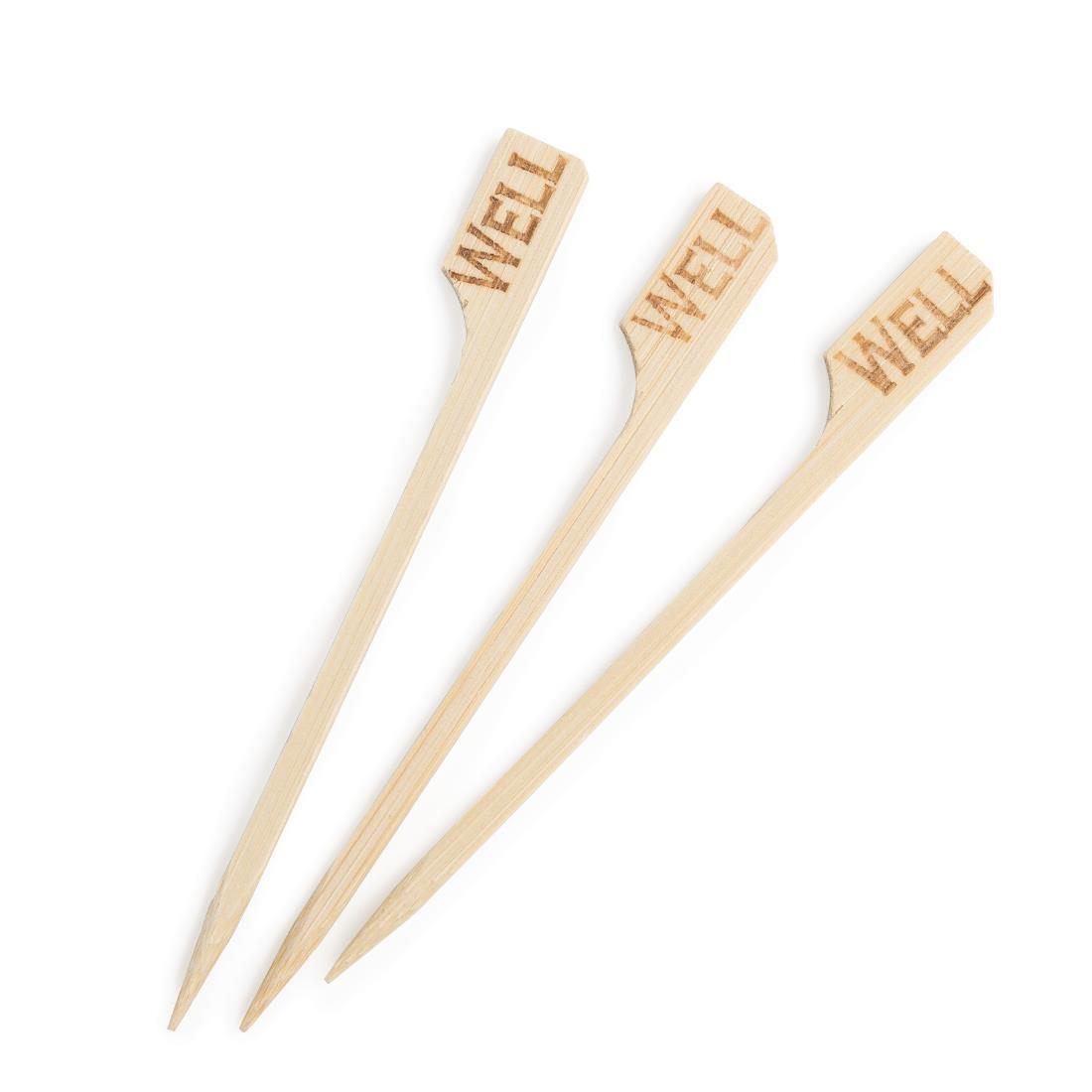 Biodegradable Bamboo Steak Markers Well (Pack of 100) - GE899  - 1