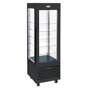 Roller Grill Display Fridge with Fixed Shelves Black - DT734  - 1