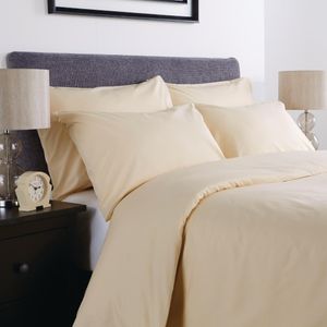Mitre Comfort Percale Fitted Sheet Oatmeal Single - GU154  - 1