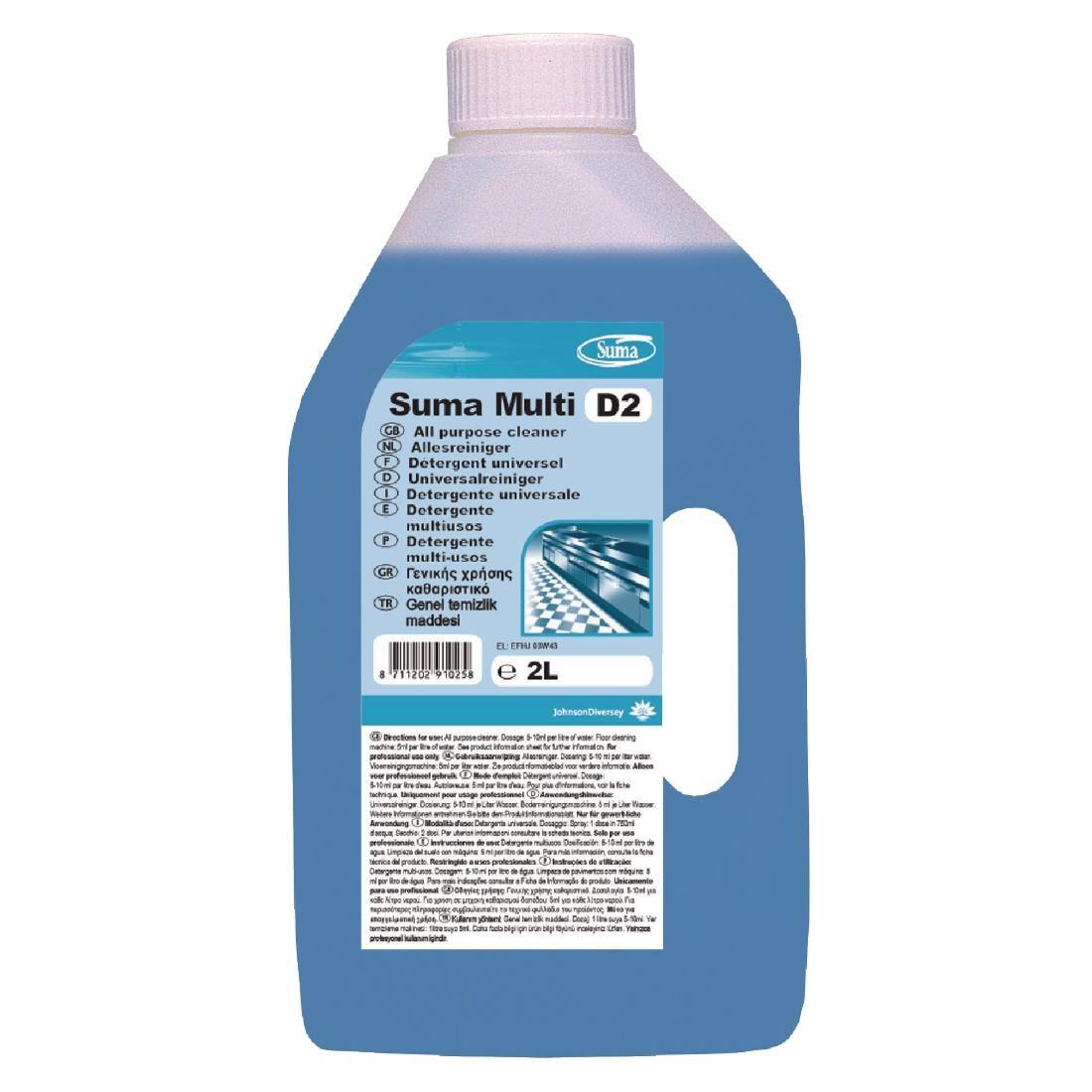 Suma Multi D2 All-Purpose Cleaner Concentrate 2Ltr (6 Pack) - CD512  - 1