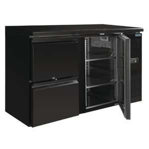 Polar U-Series Single Door Back Bar Counter Fridge with Drawers - GL186  - 3