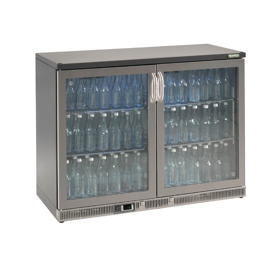 Gamko Bottle Cooler - Double Hinged Door 275 Ltr Stainless Steel - CE560  - 1