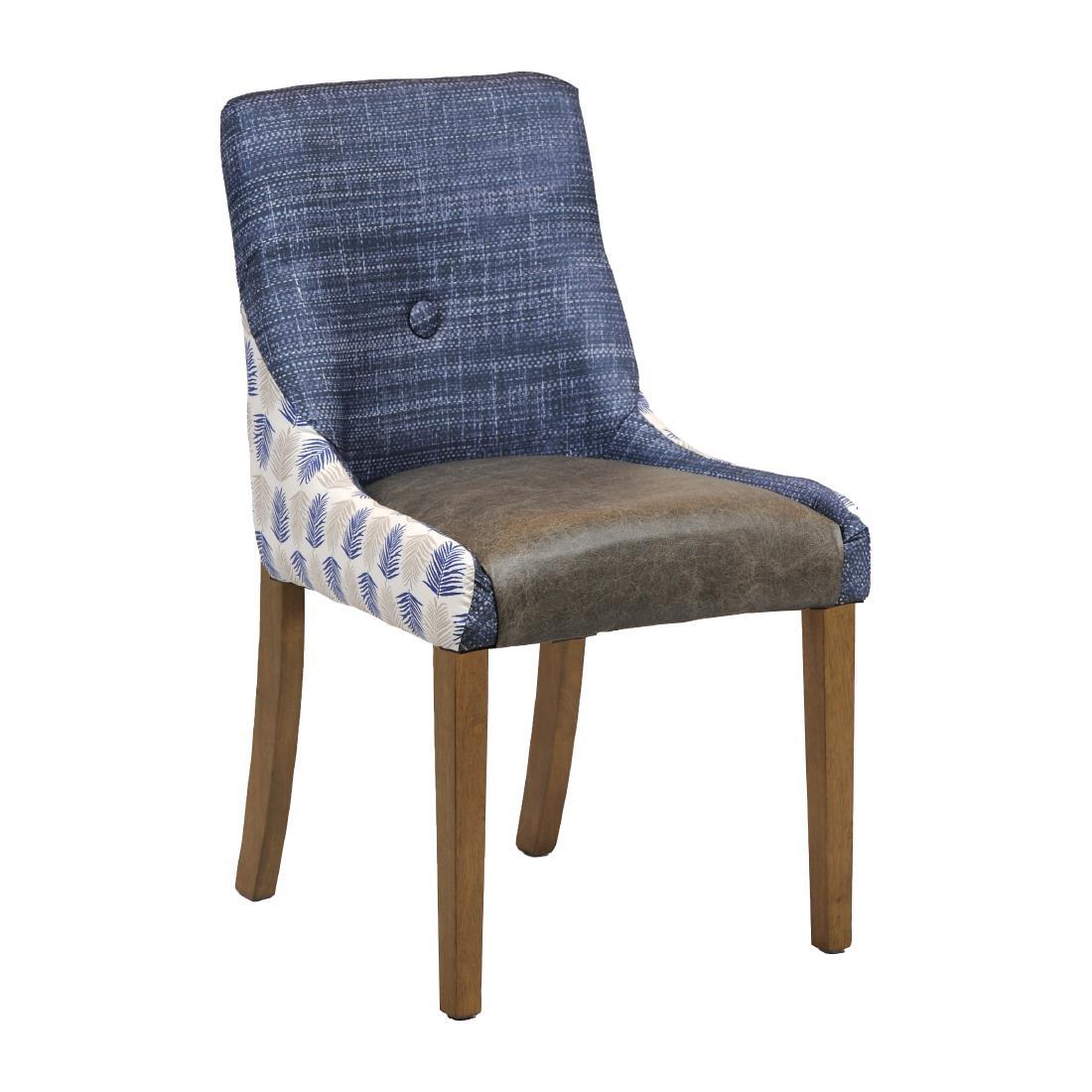Bath Dining Chair Weathered Oak with Alfresco Marine Outer Back Saddle Ash Seat