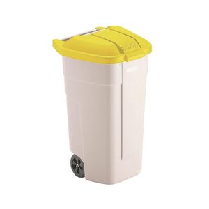 Rubbermaid Mobile Container 100Ltr Yellow Lid
