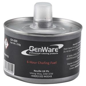 Gen-Heat DEG Adj Heat Chafing Fuel 6 Hour Can (Pack of 24) - GH-600 - 1