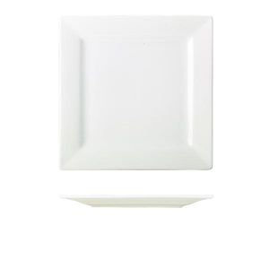 Genware Porcelain Square Plate 26cm/10.25" (Pack of 6) - 180626 - 1