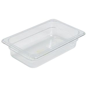 1/4 -Polycarbonate GN Pan 100mm Clear - PC14-100 - 1