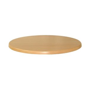 Werzalit Pre-drilled Round Table Top  Planked Beech 600mm - U548