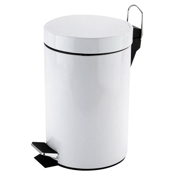 50120W - Pedal Bin White Round 3 Litre - 50120W