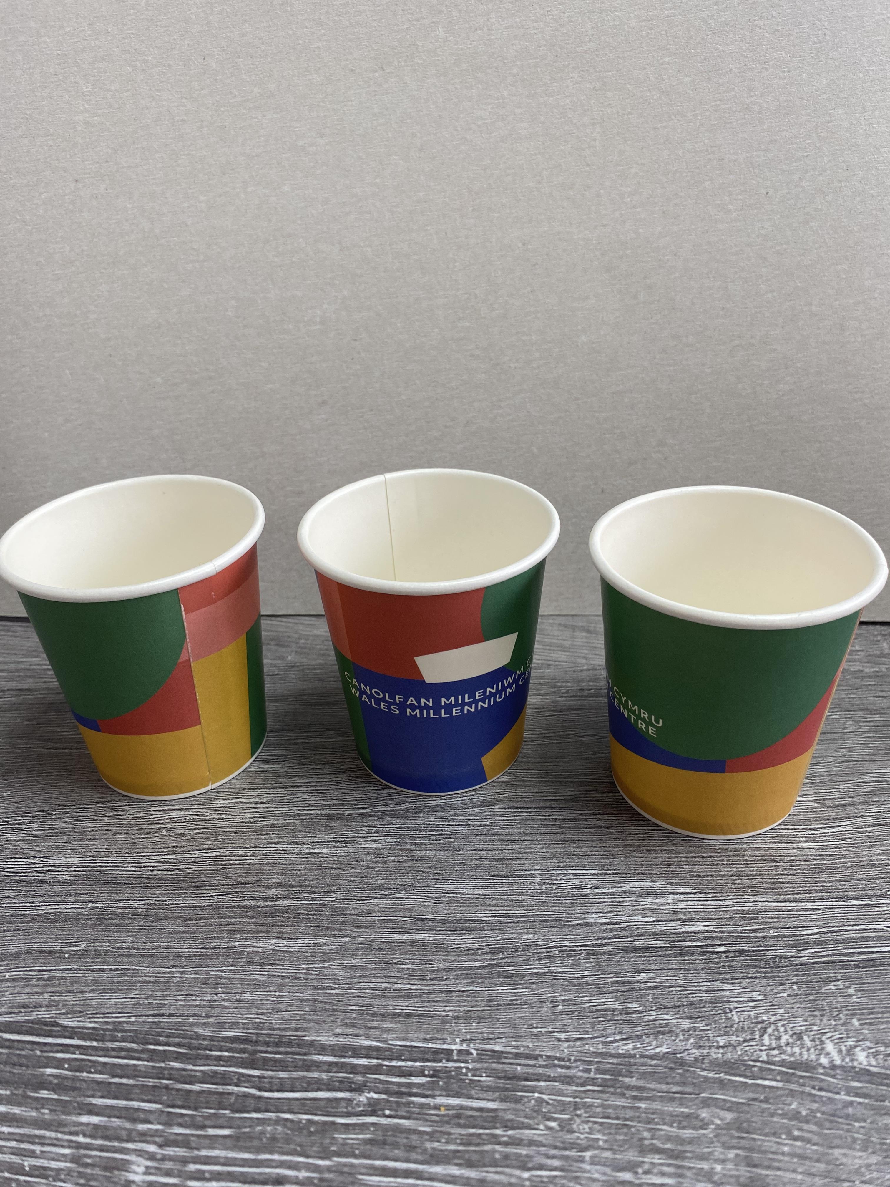 Custom Printed Single Wall 5oz Paper Cups | Go for Green Custom Branded Catering Supplies
