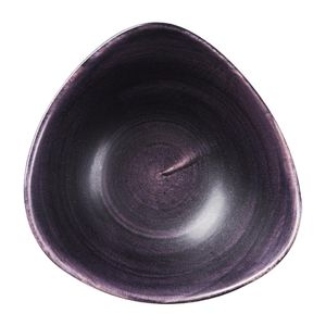 Churchill Stonecast Patina Deep Purple Triangle Bowl 235mm (Pack of 12) - DX066 - 1