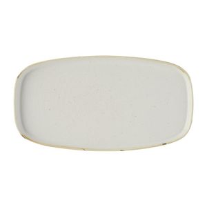 Churchill Stonecast Barley White Chefs' Walled Oblong Plate 350mm (Pack of 6) - DX021 - 1