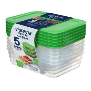 Sistema Nest It Meal Prep Containers 870ml (Pack of 5) - DP647 - 1