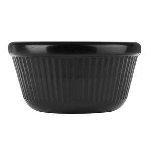 Olympia Kristallon Melamine Fluted Ramekins Black 70mm (Pack of 12) - DM163 - 3