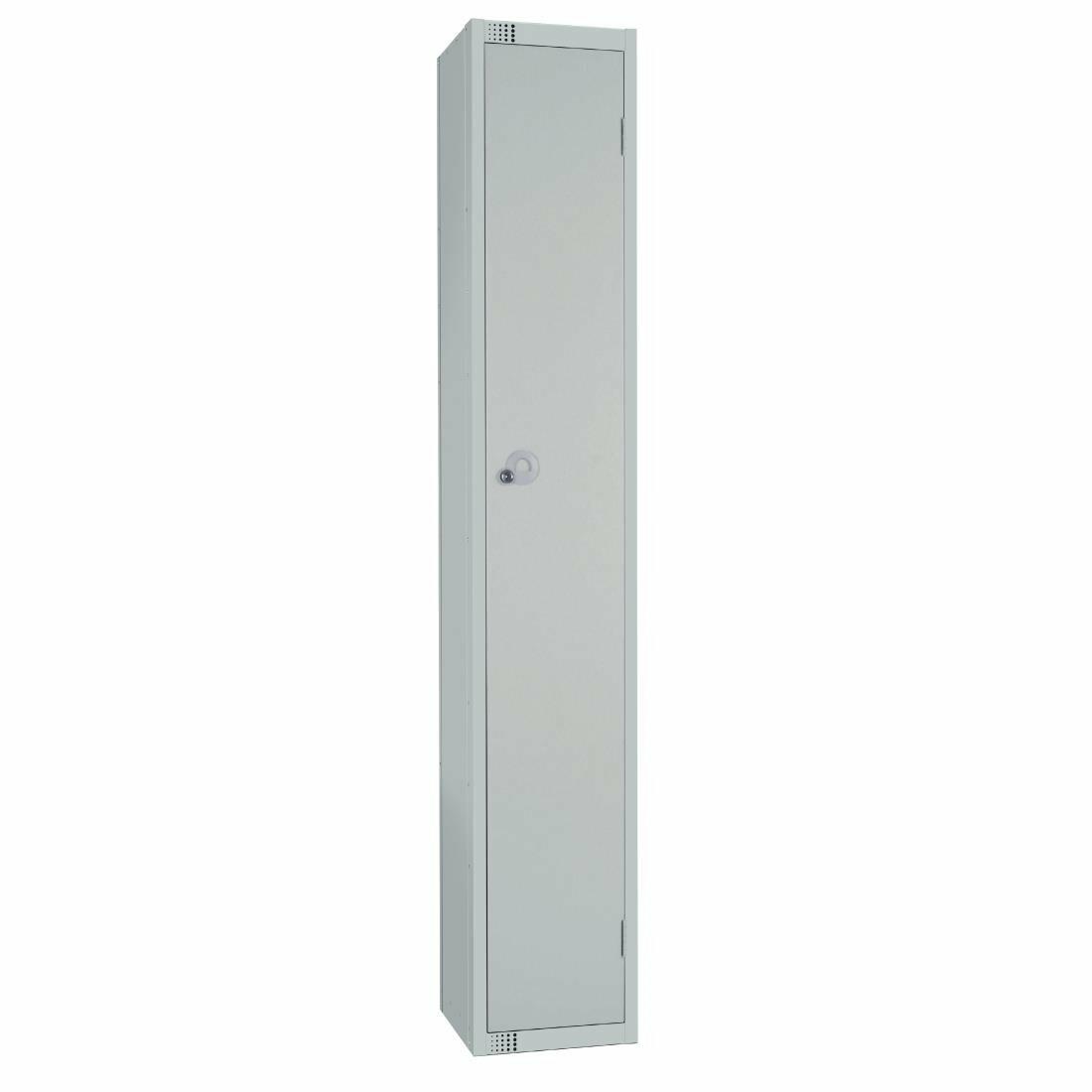 Elite Single Door Camlock Locker with Sloping Top Grey - W929-CS | Go ...