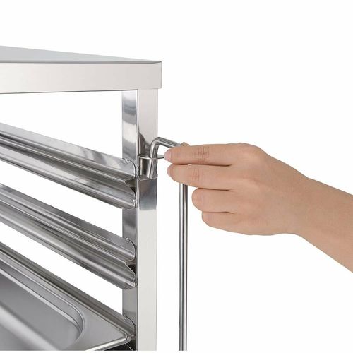 Vogue Gastronorm Racking Trolley 7 Level - GG498 - 4