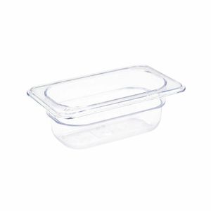 Vogue Polycarbonate 1/9 Gastronorm Container 65mm Clear - U242 - 1