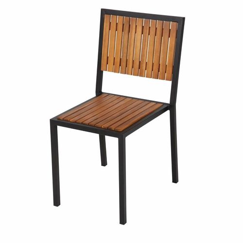 Bolero Steel & Acacia Side Chairs (Pack of 4) - DS150 - 6