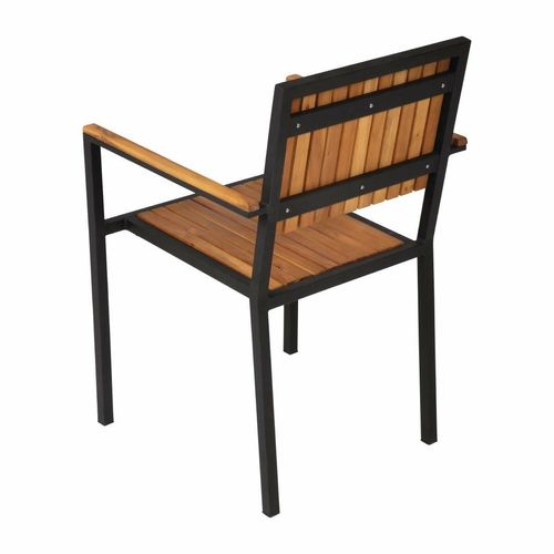 DS151 - Bolero Steel & Acacia ArmChair (Pack 4) - DS151 - 9