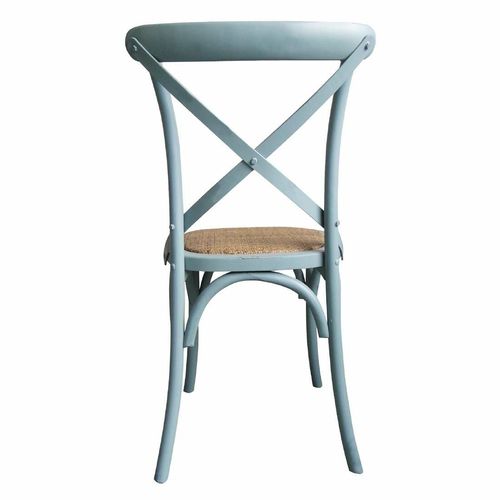 Bolero Blue Bentwood Chairs with Metal Cross Backrest (Pack of 2) - GG655 - 2