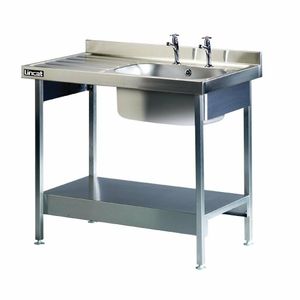 Lincat Stainless Steel Single Sink Unit with Left Hand Drainer - 1