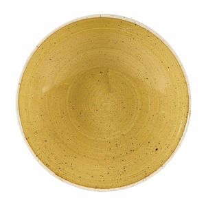 Churchill Stonecast Coupe Bowls Mustard Seed Yellow 182mm (Pack of 12) - DW376 - 1