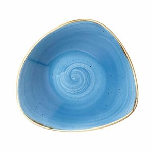 Churchill Stonecast Triangle Bowl Cornflower Blue 235mm (Pack of 12) - DF778 - 1