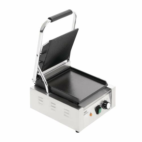 Nisbets Essentials Contact Grill Ribbed Top - DA396 - 4