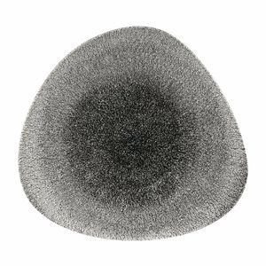 Churchill Studio Prints Raku Triangular Shallow Bowls Quartz Black 278mm - DW418 - 1