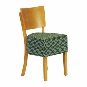 Asti Padded Soft Oak Dining Chair with Green Diamond Deep Padded Seat and Back (Pack of 2) - FT427 - 1
