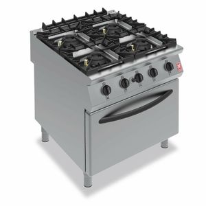 Falcon F900 Four Burner Oven Range on Legs Natural Gas G9184 - GR458-N - 1