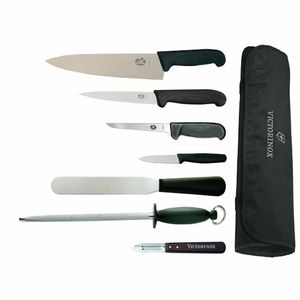 Victorinox 21.5cm Chefs Knife with Hygiplas and Vogue Knife Set - F221 - 1
