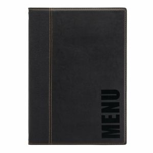 Securit Contemporary Menu Cover Black A4 - H713 - 1